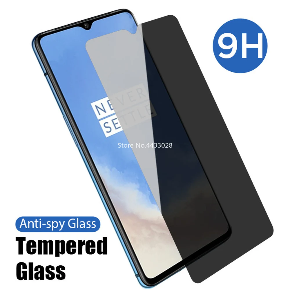 

9H Privacy Tempered Glass for Oneplus Nord 8T N100 N10 5G 7T 6T Anti Spy Screen Protector on Oneplus 7 6 5 Protective Glare Film