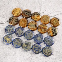 10pcslot amulet solomons shield ornaments natural crystal round accessories