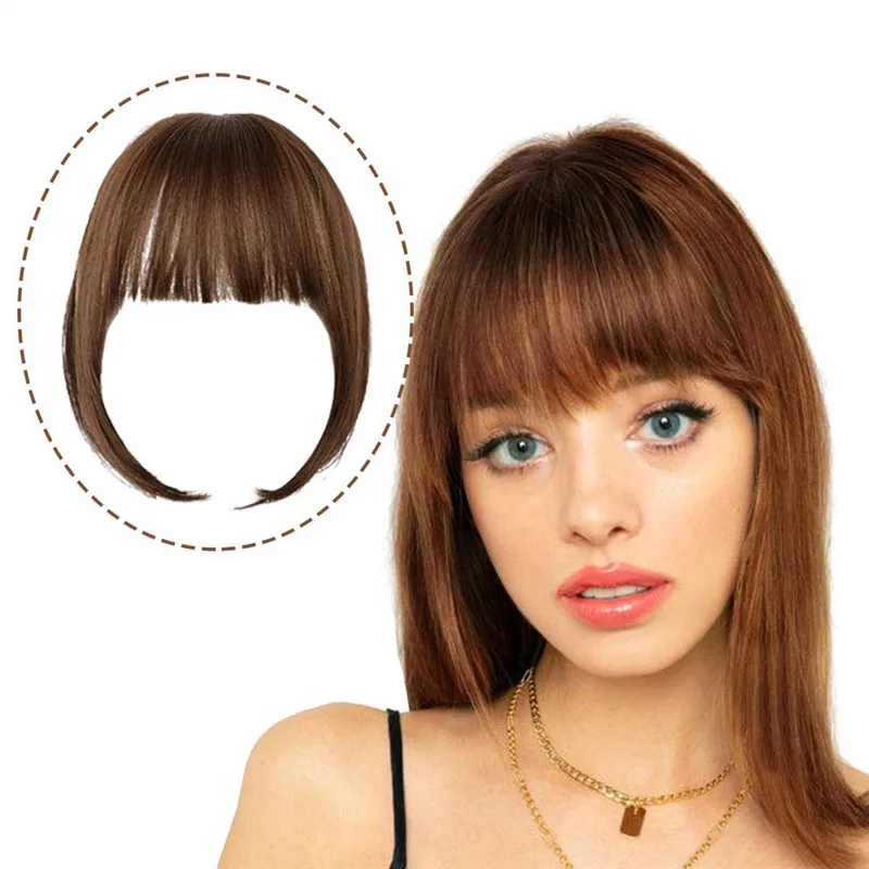 Мягсветильник синтетическая челка с зажимом для наращивания волос более прочная
