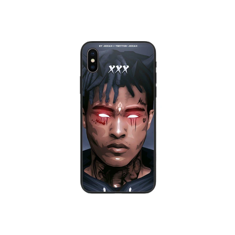 Матовый ТПУ Мягкий силиконовый чехол с принтом Xxxtentacion для iphone 5 5S 6 6S Se plus 7 7plus 8 8plus X