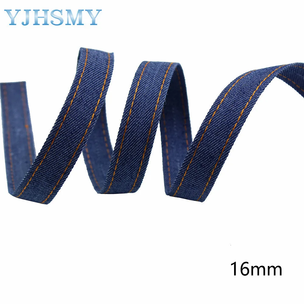 Стежка джинсовой лентой слоев ткани джинсы с бантом ленты 5 метров 3/8 'Ƈ'Ƈ 1/2