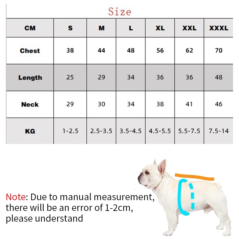 

French Bulldog Clothes Padded Winter Dog Jacket Padded Small Dog Designer Sports Coat Chihuahua Pug Pomeranian Pet Clothing S-XL