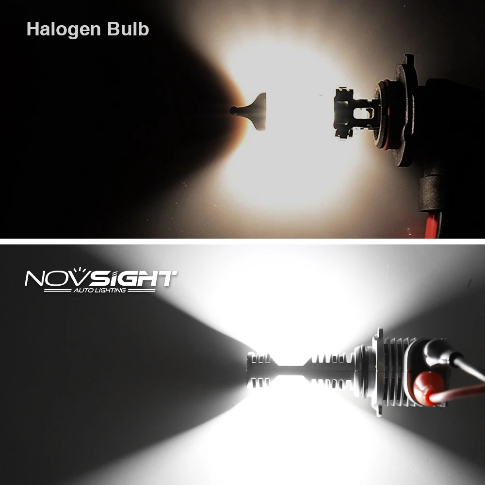 NOVSIGHT H7 светодиодный фонарь для автомобиля H4 12 В 9005 9006 HB3 HB4 Turbo H11 6000 К Белый para auto 2020