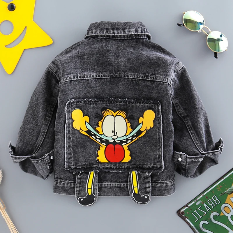 

Cowboy Kids Clothes Cartoon Denim Jackets for Baby Boys and Girls 1 2 3 4 5 6 7 Years Children Toddler Coats Autumn Spring Jeans