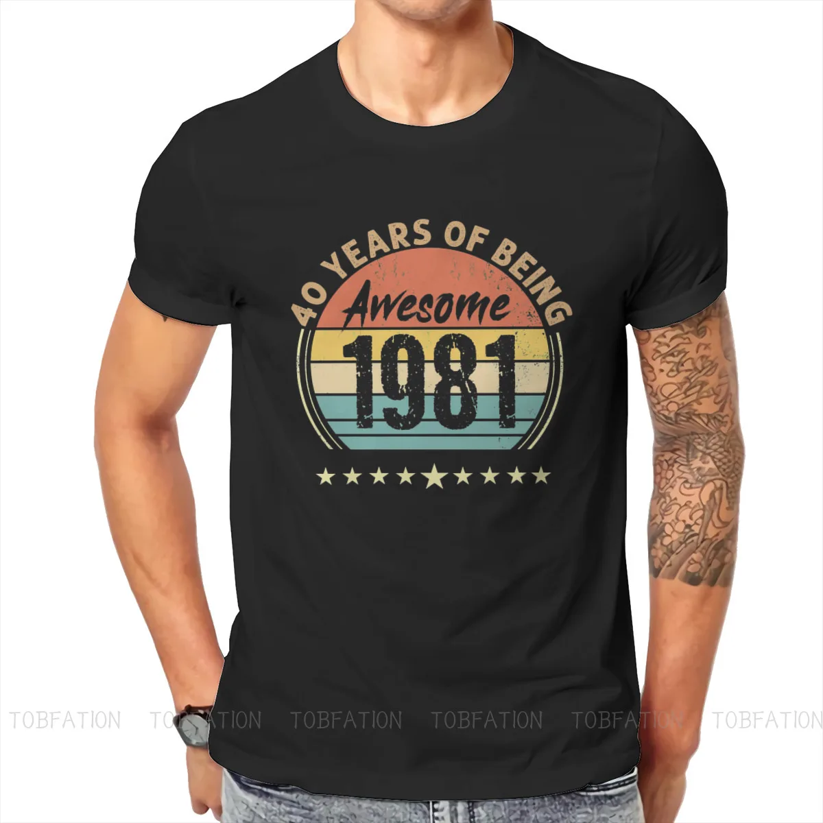 

40th Birthday Retro Limited Edition 1981 T Shirt Vintage Graphic Teenager Summer Cotton Men's Tops Harajuku Crewneck TShirt
