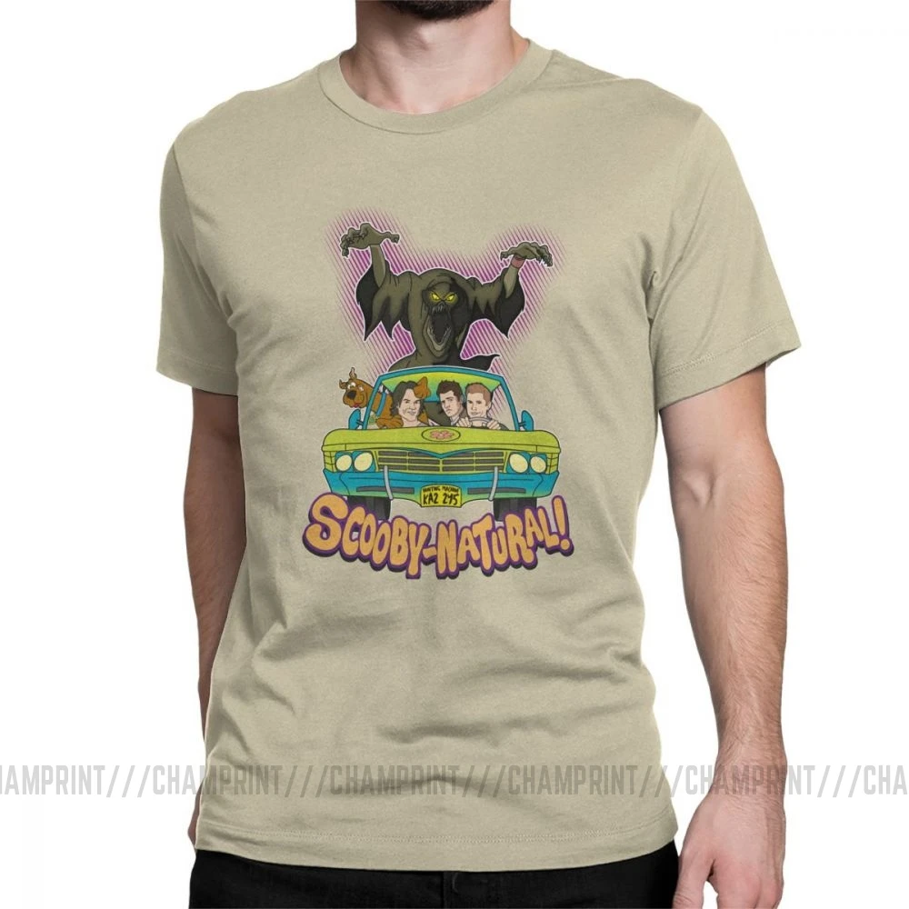 Сверхъестественная футболка Spn Brothers Man ScoobyNatural Baby V2, футболка, новинка, вырез лодочкой, одежда с короткими рукавами, хлопковые футболки - Цвет: Хаки