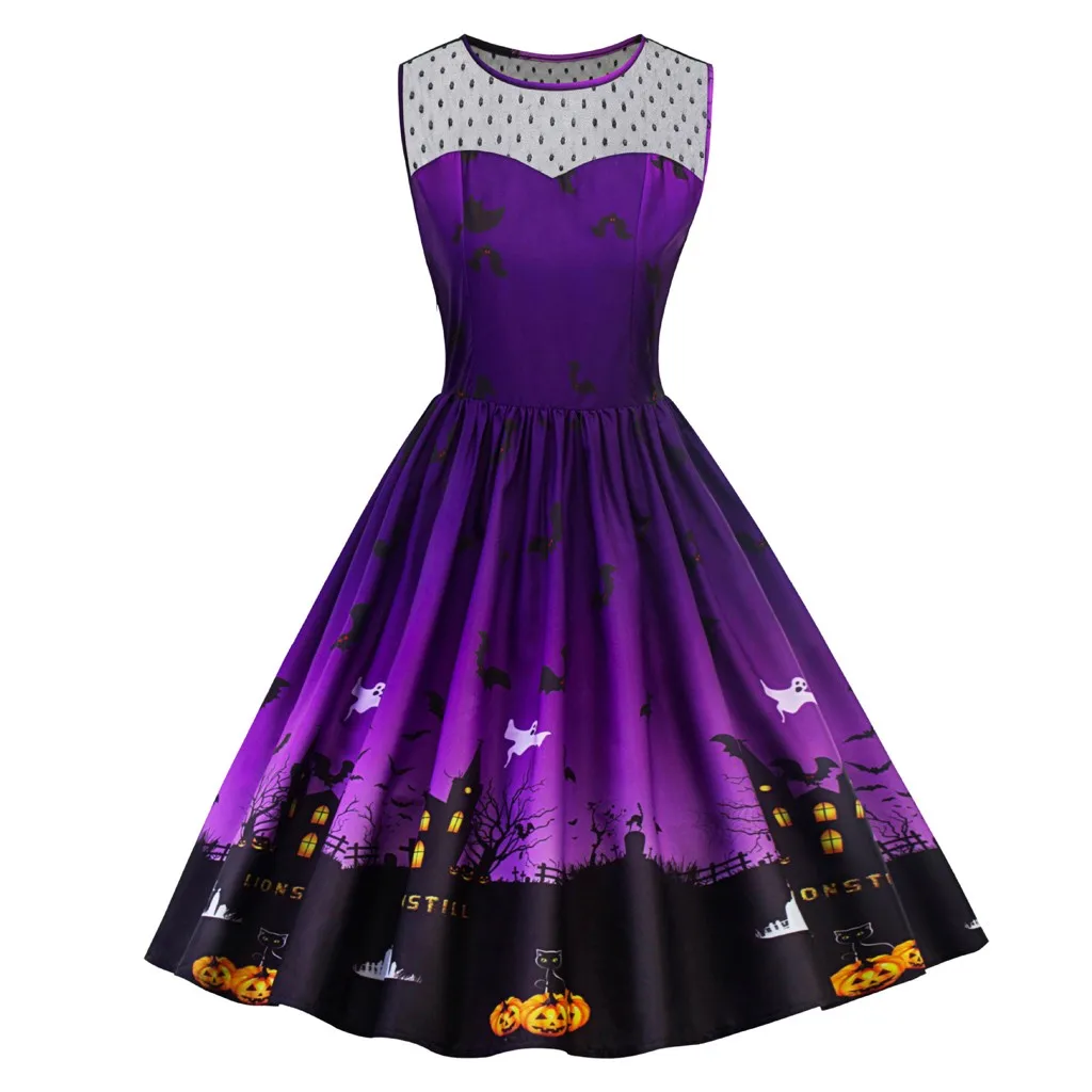 Женское винтажное платье на Хэллоуин в стиле 50-х годов | Женская одежда
