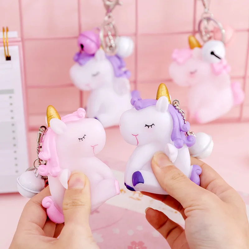 Kawaii Единорог сжимаемая игрушка ББ звук Антистресс игрушка брелок в форме куклы снятие стресса игрушка для детей девочек juguetes brinquedos