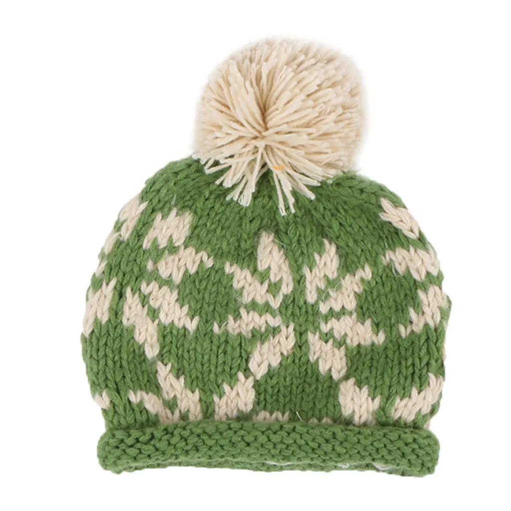 Детский костюм для детей малышей зимняя принт ухи заслонки шапочка маленьких