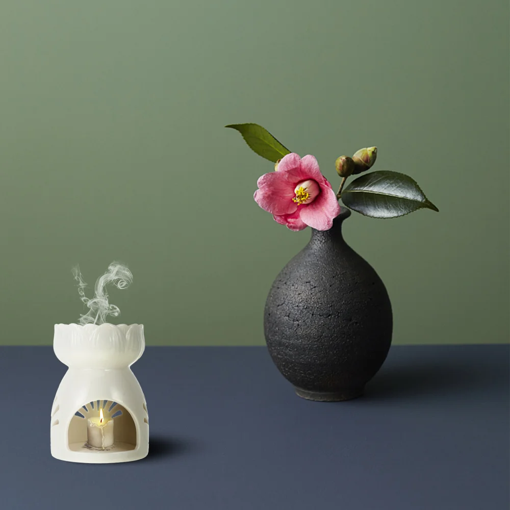 

1PC Creative Ceramic Aroma Burner Bedroom Candle Aroma Lamp