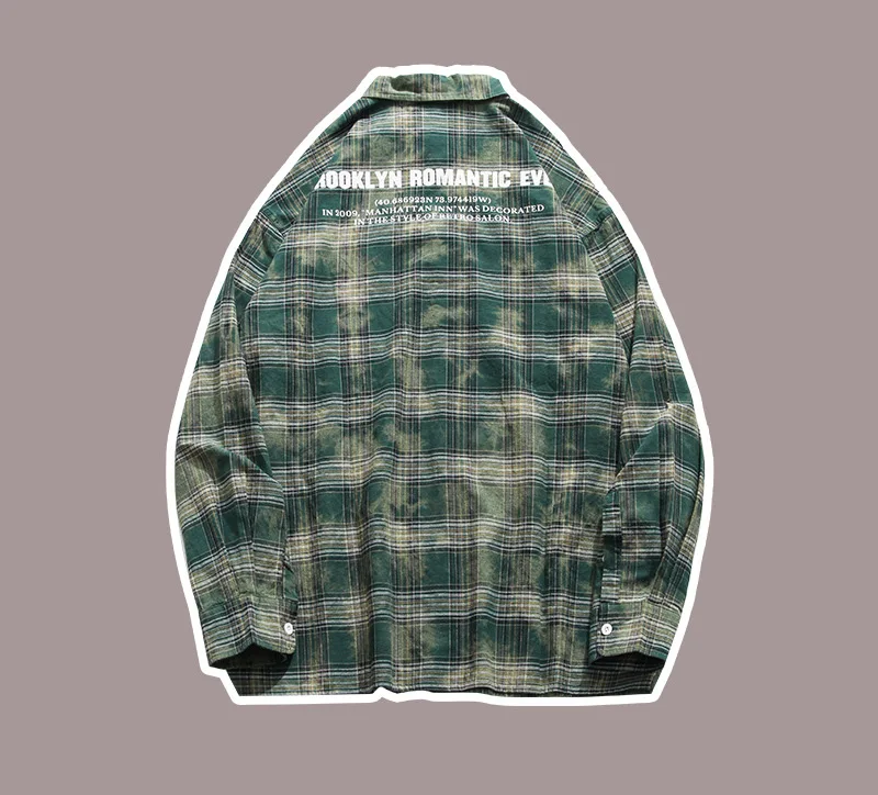 

Harajuku Coat Blouses Women Cotton Plaid Turn Down Collar Jacket Female Spring Autumn Casual Overshirt Office Chic Tops