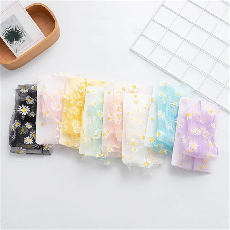 New Daisy Socks Women Sweet Floral Korea Japanese Harajuku Chiffon Mesh Breathable Sock For Ladies Transparent Sexy Socks