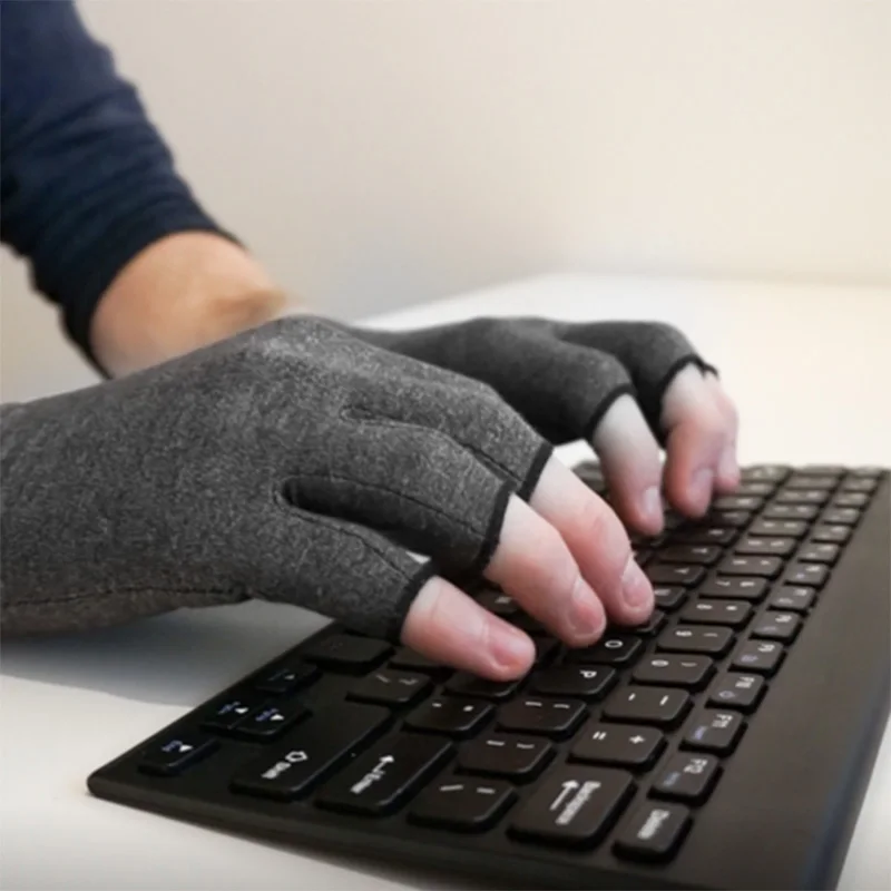 

1pair Men Women Arthritis Relieve Gloves Elastic Breathable Compression Gloves Mitten X85