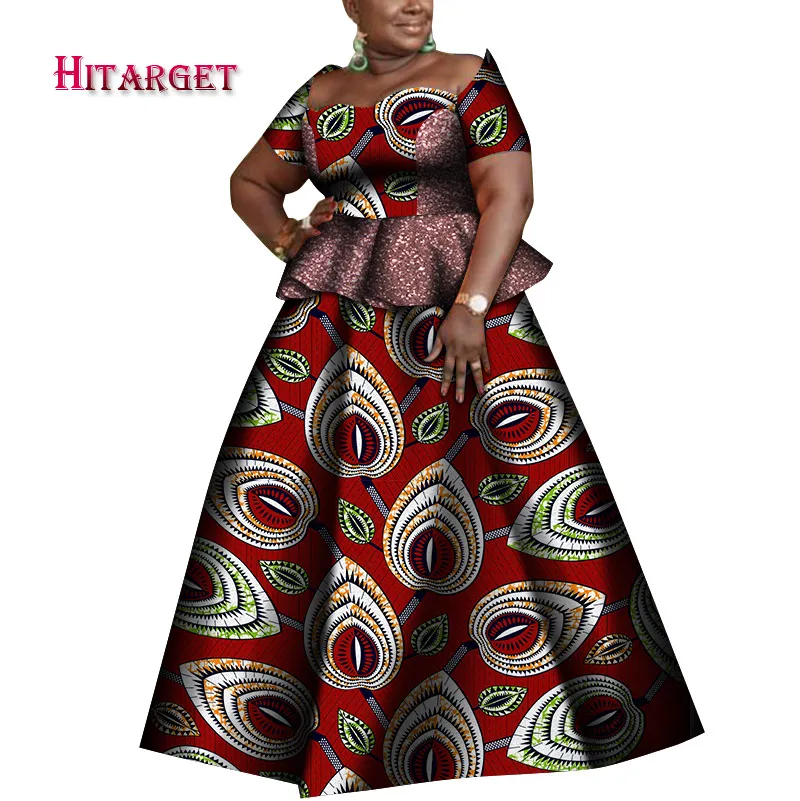 

African Dresses for Women Ankara Floral Printed Maxi Long Dress Fashionable Dashiki Lady Dress Short Sleeve Party Dress Wy7782