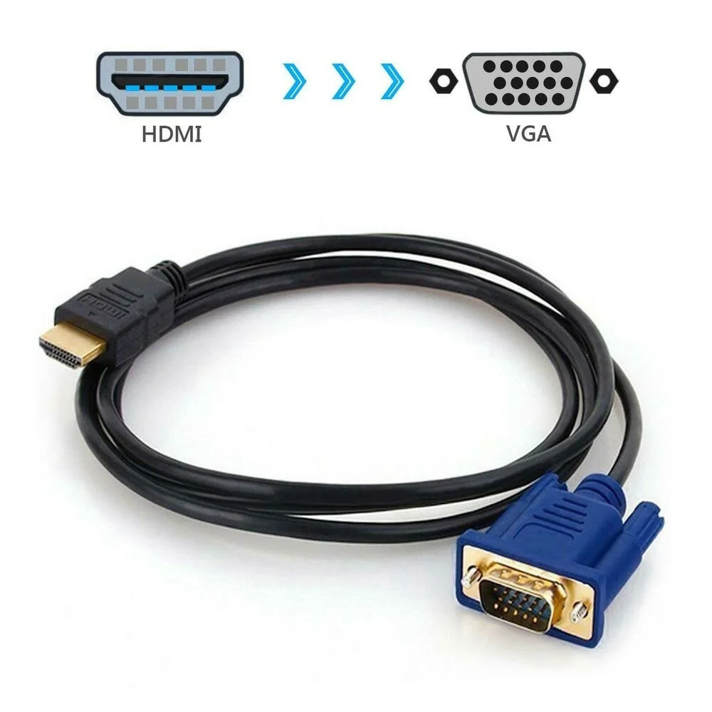 

2x Cble VGA 1,8m 3m 5m pour Ecran PC Moniteur TFT Vido Projecteur Ordinateur