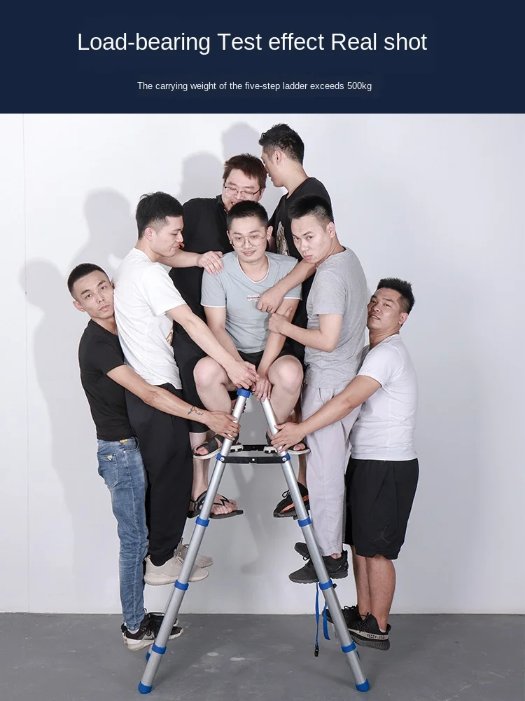 No installation ladder for home stable four corner household folding step stools telescopic herringbone climbing tool | Мебель