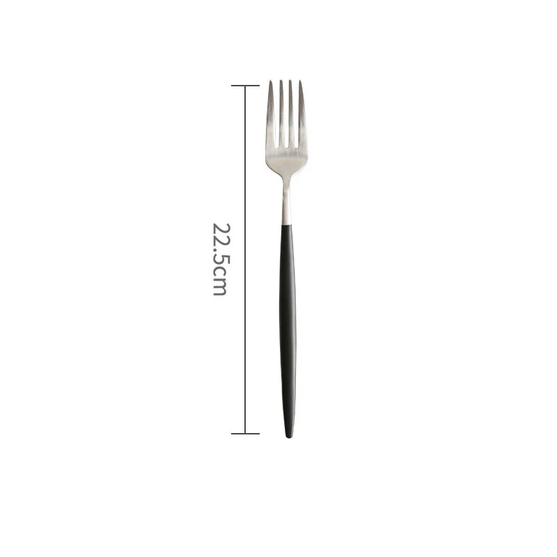 

Portuguese black gold black silver brushed stainless steel Western cutlery steak cutlery coffee spoon chopsticks Western cutlery