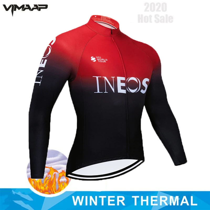 

2021 New Team INEOS Winter thermal fleece Cycling Clothes mens cycling Jersey Sport riding bike MTB clothing Warm Ropa ciclismo