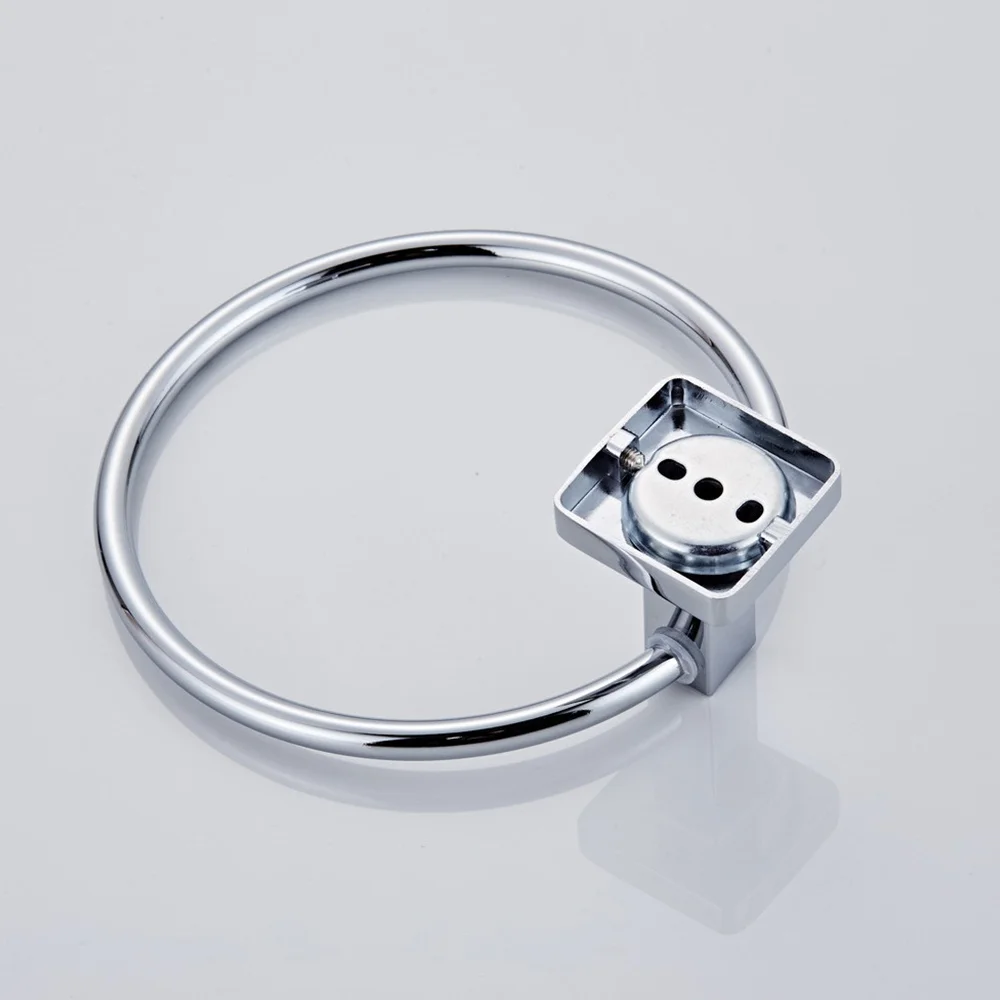 

Stainless Steel Bathroom Toilet Roll Holder Solid Color Toilet Paper Holder Round Towel Ring Set Fittings Included