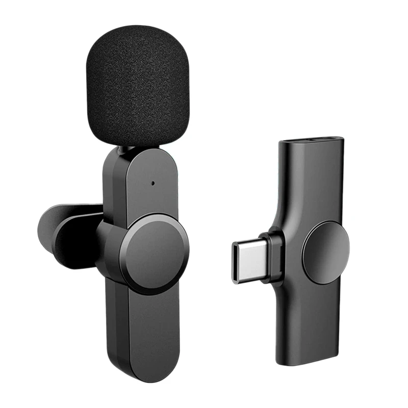 

Type-C Wireless Lavalier Microphone for Android Phone Microphone for Youtube, Facebook Live Stream, Vlogger,Interviews