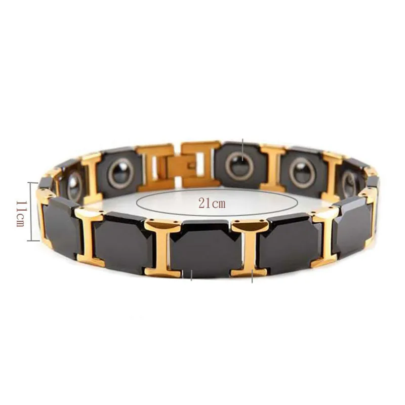 

NHGBFT Women's Health Energy Hematite Stone Bracelet For Mens Black Ceramic Bracelets Bangles Jewelry