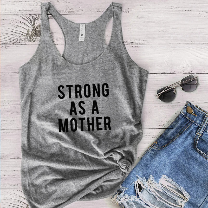 Strong As A Mother рубашка с графическим принтом футболки для мам вдохновляющая Милая