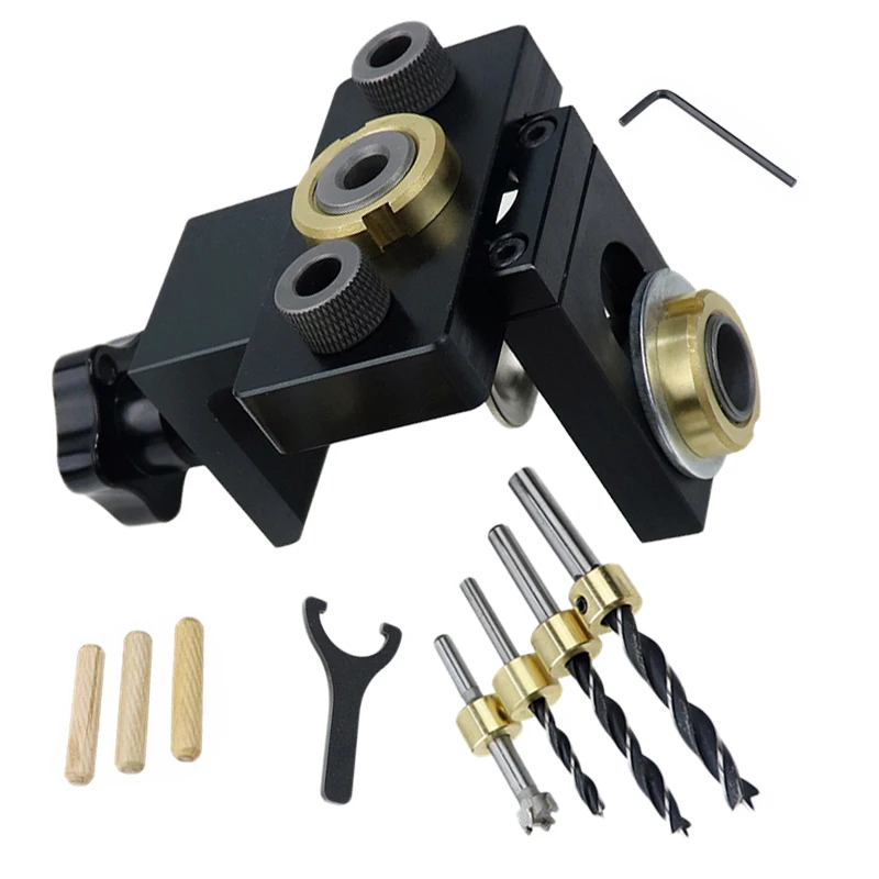 Черный Алюминиевый винт для карманного отверстия джиг дюбель направляющая