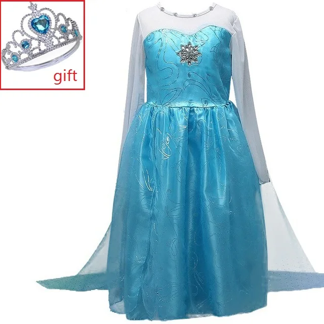 Vestidos infants платья для девочек детские костюмы на Год рождественское платье для вечеринок милые платья в стиле принцессы Эльзы Анны маскарадный костюм - Цвет: as picture
