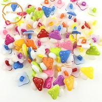 100pcs 10mm mushroom mixed colors resin buttons for sewing or scrapbooking garment accessories