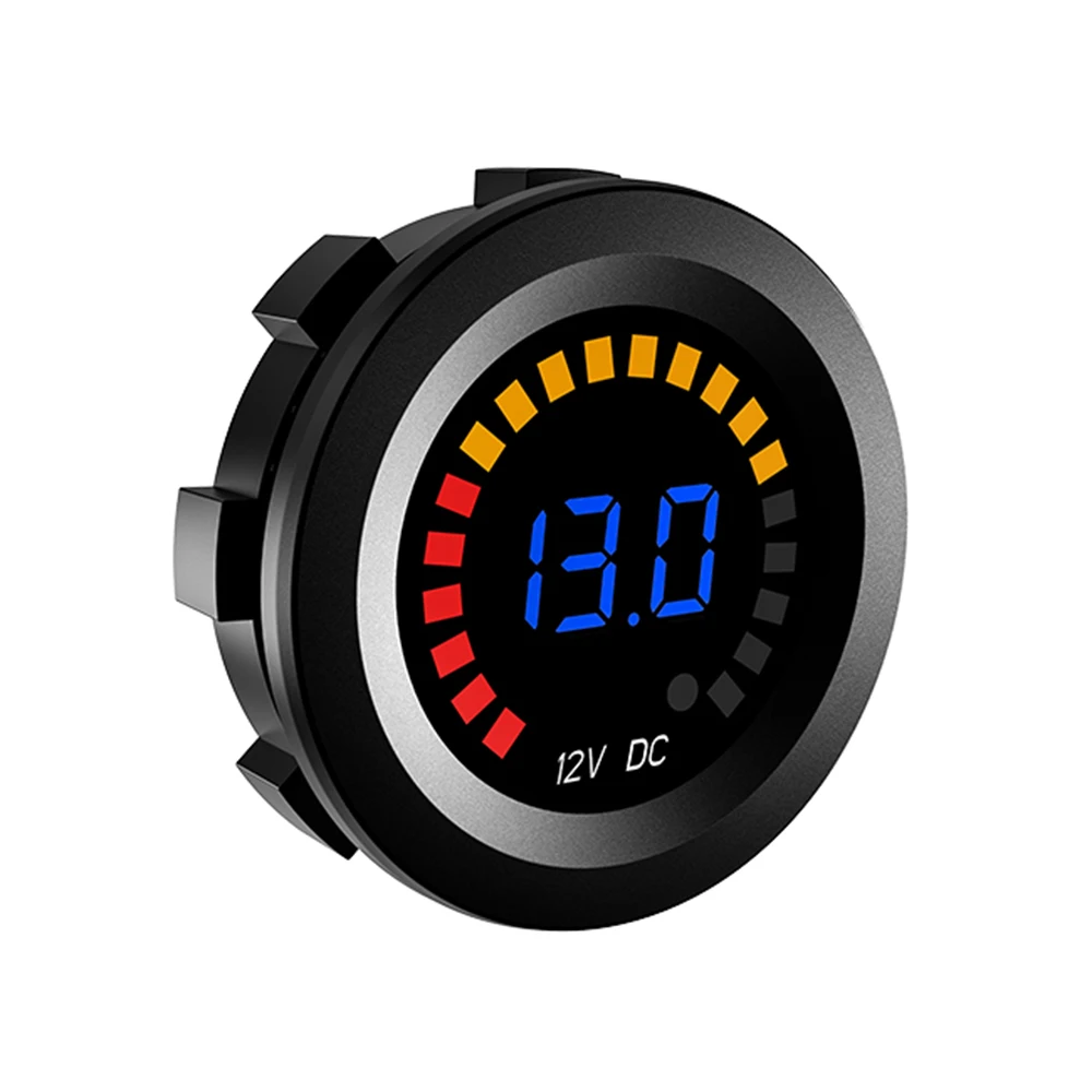 

Waterproof Voltmeter Voltage meter 12V Universal 6~24V Accessory Black