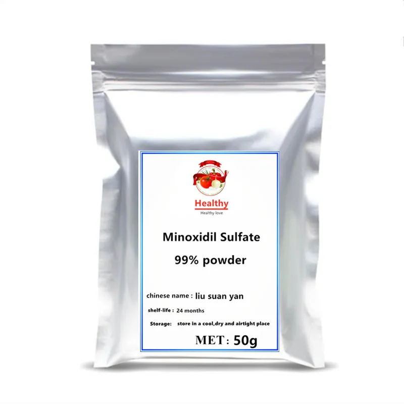 

50-1000g 99% Pure Minoxidil Sulfate Powder 1pc rogaine minoxidil kirkiland Promote hair regrowth stop hair loss Nutrient Body