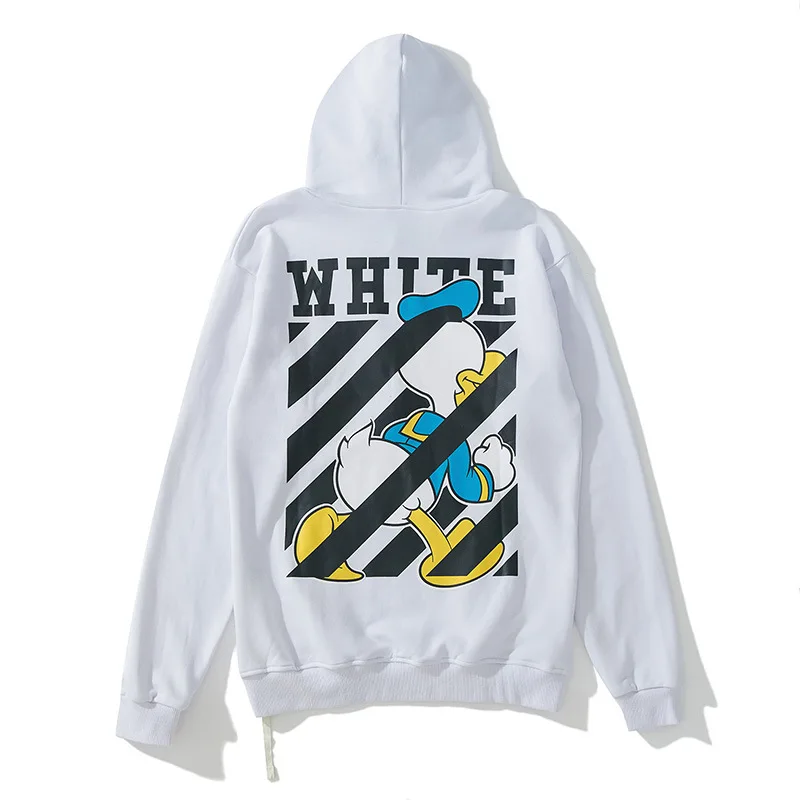 

20ss off white cartoon oil painting loose hooded sweater