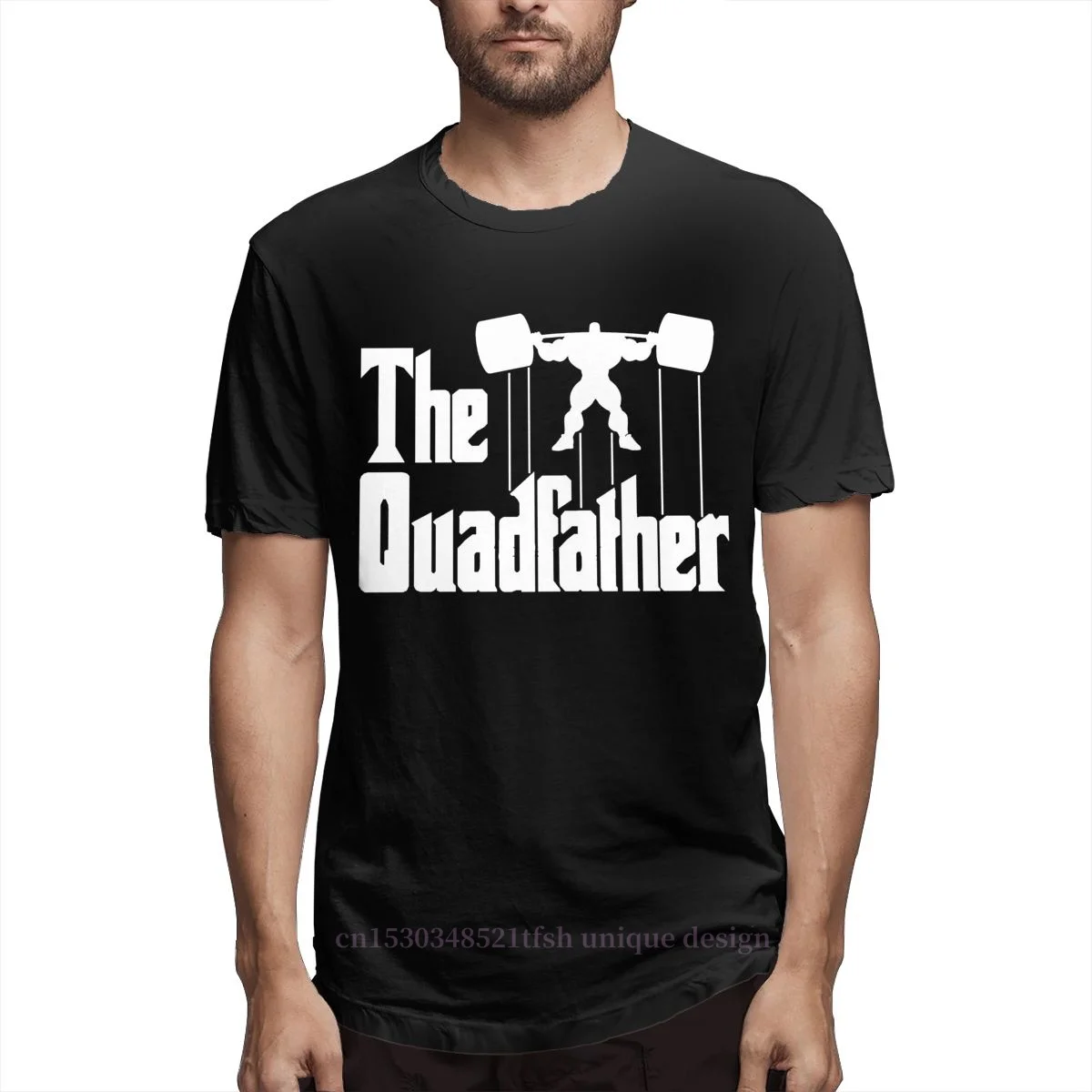 Модная рубашка Quadfather дизайнерская тренировочная для бодибилдинга Мужская