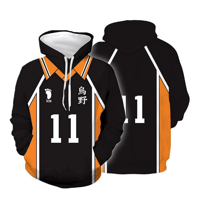 

Anime Haikyuu Cosplay Costumes Haikyuu Hoodies Sweatshirts Hinata Shoyo Koukou High School Volleyball Club Hooded Costumes CS242