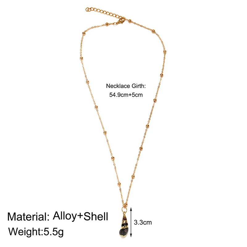 Женское Ожерелье из морской раковины Boho Conch Пляжное ожерелье с подвеской на лето