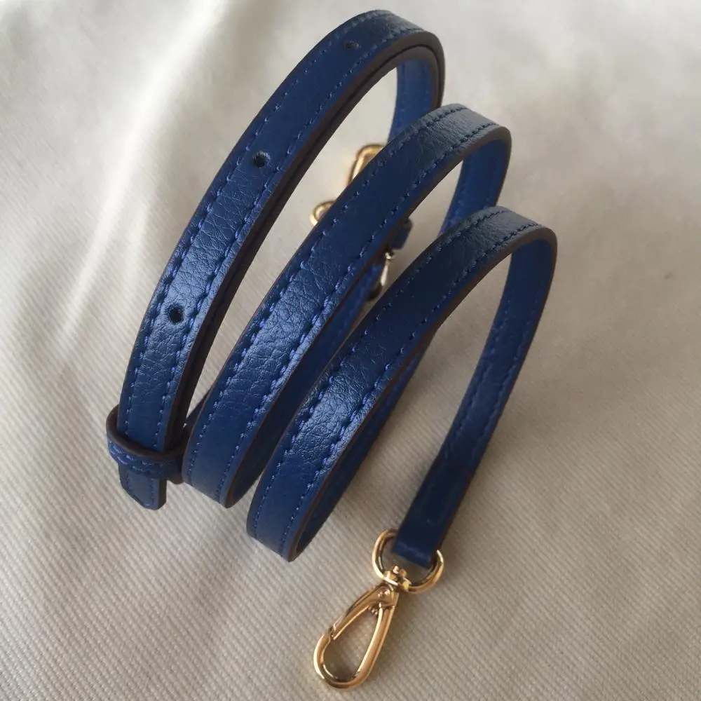 1.2CM blue 1,2/1,8 см ширина из натуральной кожи подгоняемый Замена крестообразные ремни сумка Аксессуары Золотая Серебряная фурнитура крест узор - Цвет: 1.2CM blue