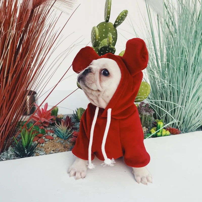 

French Bulldog Clothes Winter Dog Hoodies Pug Clothing Pet Outfit Sweatshirt Cat Yorkie Poodle Pomeranian Schnauzer Corgi Coat