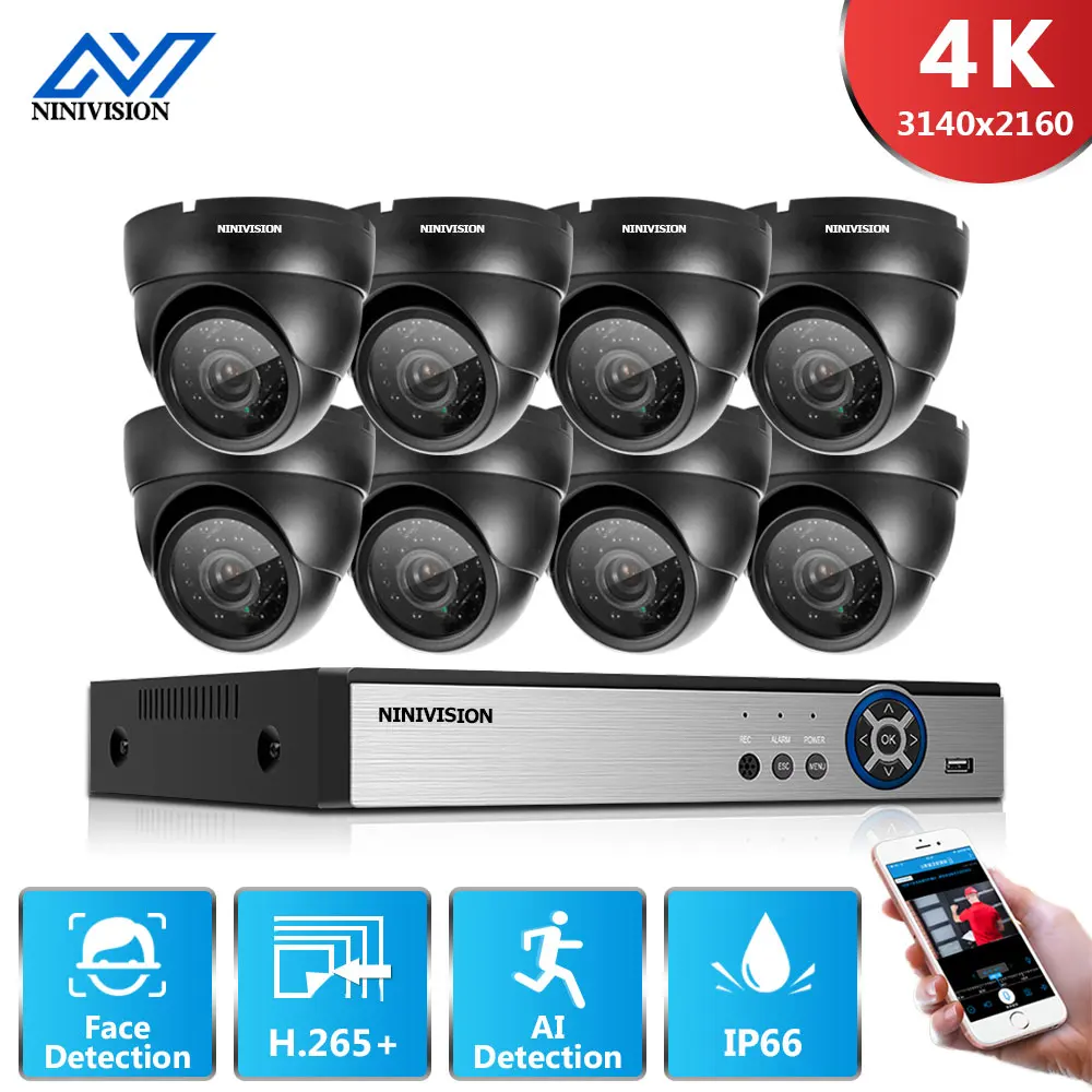 

H.265 + 4K 8CH AHD DVR Камера s Системы HD 8MP SONY IP66 Waterprof в/на открытом воздухе безопасности Камера комплект видеонаблюдения 2T Xmeye