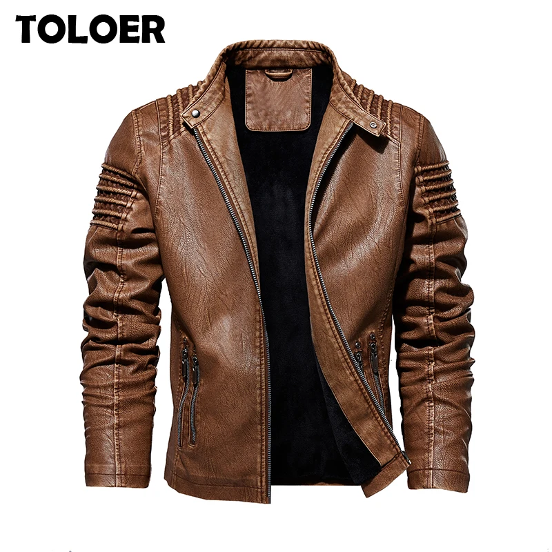 Новинка! Мужские кожаные куртки верхняя одежда сезон осень зима Мужская стильная