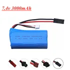 Аккумулятор 18650 2s 7,4 в 3000 мАч для радиоуправляемого дрона Q46 Wltoys 10428 12428 12423 MJX T40 T40C F39 F49 T39 Syma 822 BG1518 BG1513 BG1515
