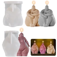 fat woman body art silicone candle mold for diy aromatherapy craft candle plaster ornaments handicrafts mould christmas mold