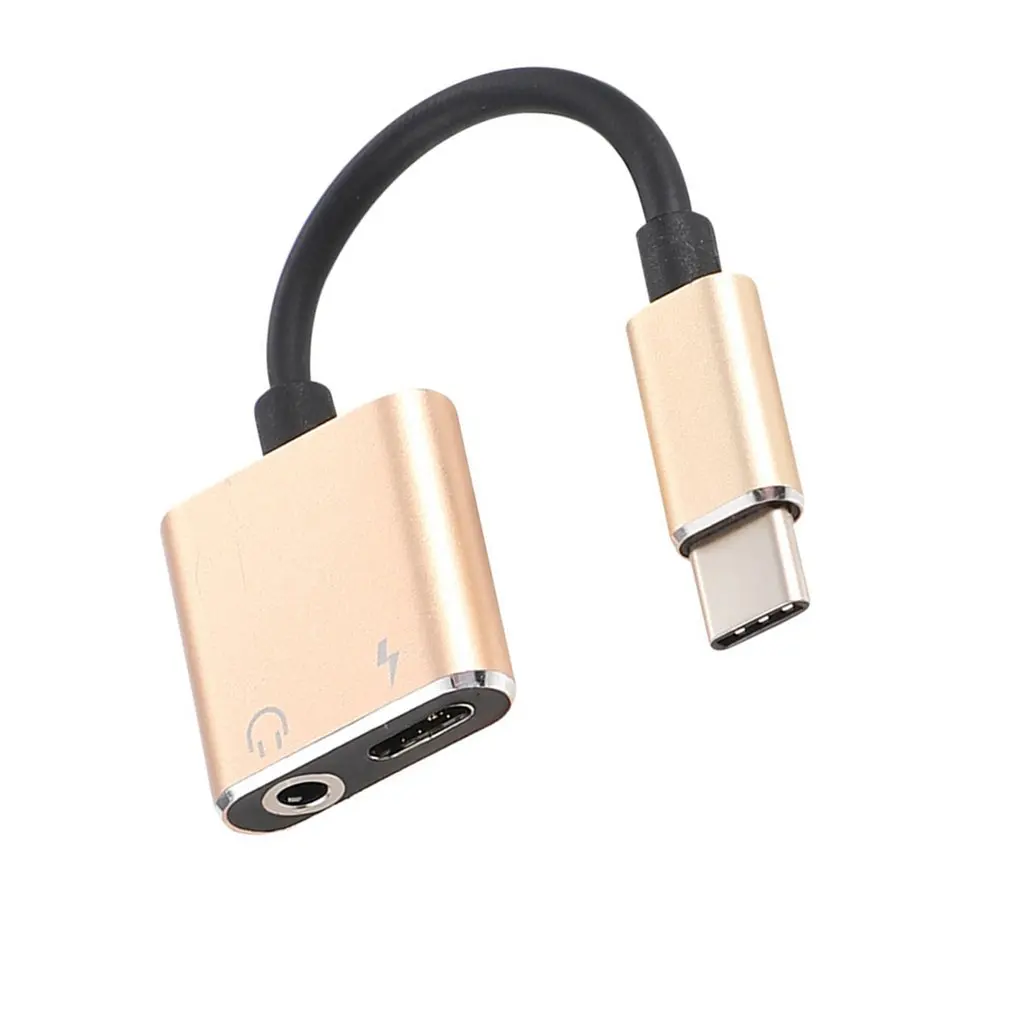 Кабель Переходник USB C на Jack 3 5 Тип адаптер 2 в 1 usb мм аудио преобразователь для