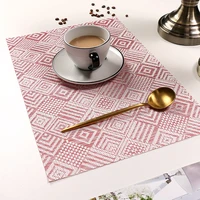 1pc 45x30cm nordic table mat waterproof oil proof pvc home hotel restaurant anti scald placemat