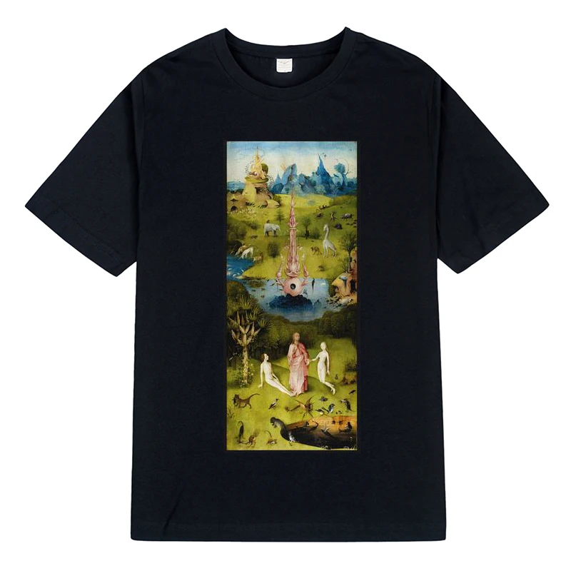 Рубашка иеронимус Bosch сад Эдема от сада земных изысканий рубашка средневекового