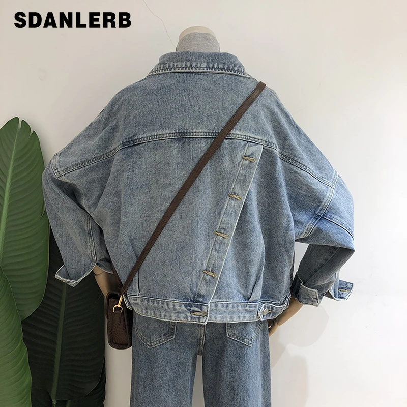 

Женская джинсовая куртка на пуговицах, Модная Джинсовая куртка с длинным рукавом в стиле ретро, подчеркивающая индивидуальность, осень 2021