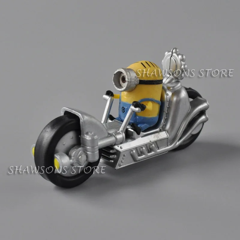 

Movie Character Toys 3" Figure Bob in Diecast Car Stuart In Motorcycle Kevin In Scooter Vespa