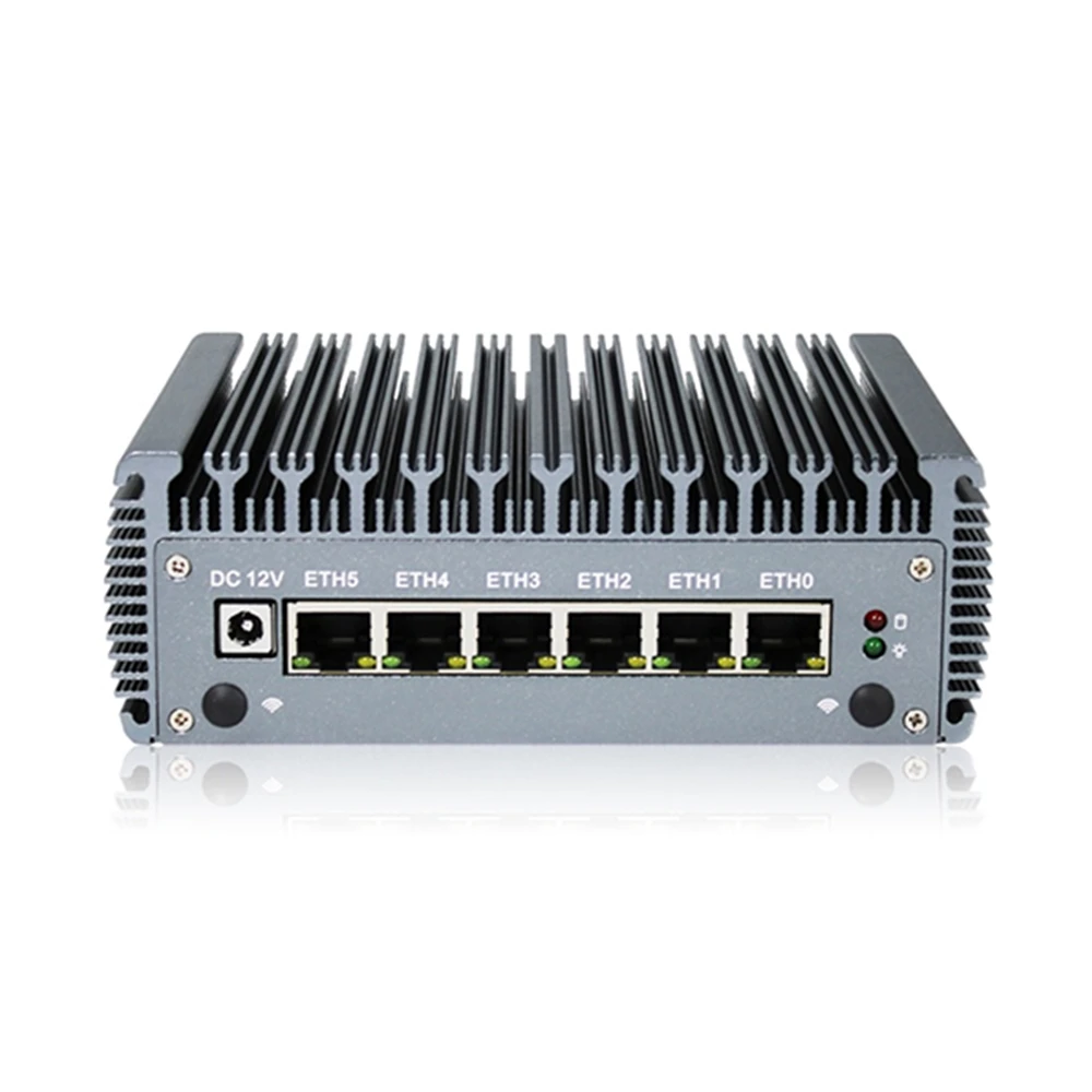 Topton 6LAN Fanless PC Core i7 7500U i5 6 Intel i211AT RJ45 COM pfSense Firewall Router Linux Server Mini Industrial | Компьютеры и