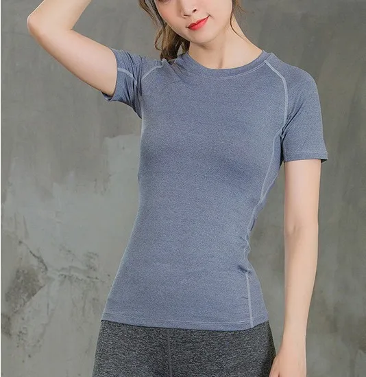 Новые быстросохнущие компрессионные колготки футболка для женщин фитнеса