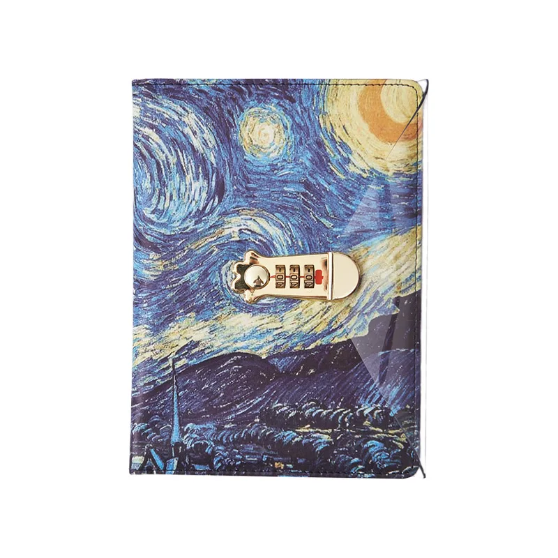 

A5 Planner Starry Sky Codebook And Journals Password Agenda Office Bussiness Diary With Lock Notebooks School Supplies