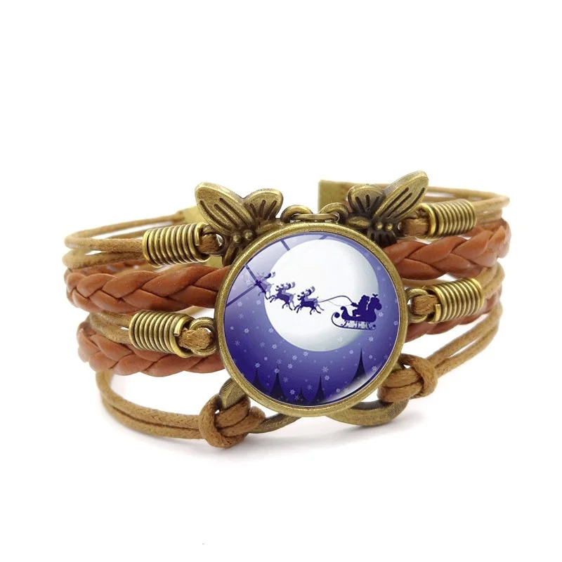 Новые горячие продукты PU Дети Рождественские подарки кожаный браслет время